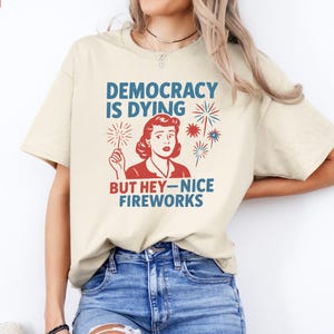 Retro Political Tee: Funny Sarcastic USA Fourth of July Shirt