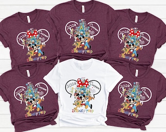 Personalized Disney trip 2026 shirt, Family trip group matching shirt, WDW Disneyworld Mickey & friends Tee, Family vacation shirts