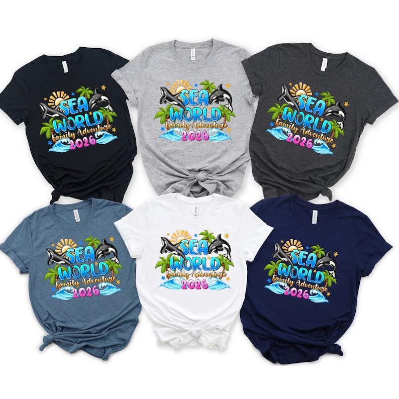 Custom Sea World Family Adventure 2026, Family Sea World Shirts, Sea World Family Vacation Tee, Family Cruise Shirts,Cruise Trip Group Shirt imagem 1