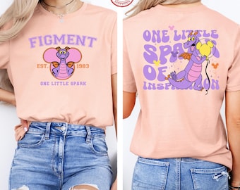 Disney One Little Spark Shirt, Figment Shirt, Purple Dragon Shirt, Figment Epcot Shirt, Disney World Shirt, Disney Figment Shirt Unisex tees