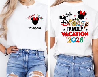 Disney 2026 Family Vacation Shirts, Mickey Castle 2026 Shirts, Disneyland Family Trip Shirt, Family Custom Mickey Trip Shirt
