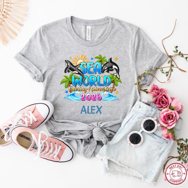 Custom Sea World Family Adventure 2026, Family Sea World Shirts, Sea World Family Vacation Tee, Family Cruise Shirts,Cruise Trip Group Shirt imagem 5