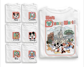 Disney Shirt Walt Disney World Shirt Mickey And Friends Shirt Two Sided Disney Shirt Matching Disney Family Trip Shirts Disneyworld Vacation