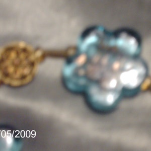 Blue Glass Flower Bracelet image 2