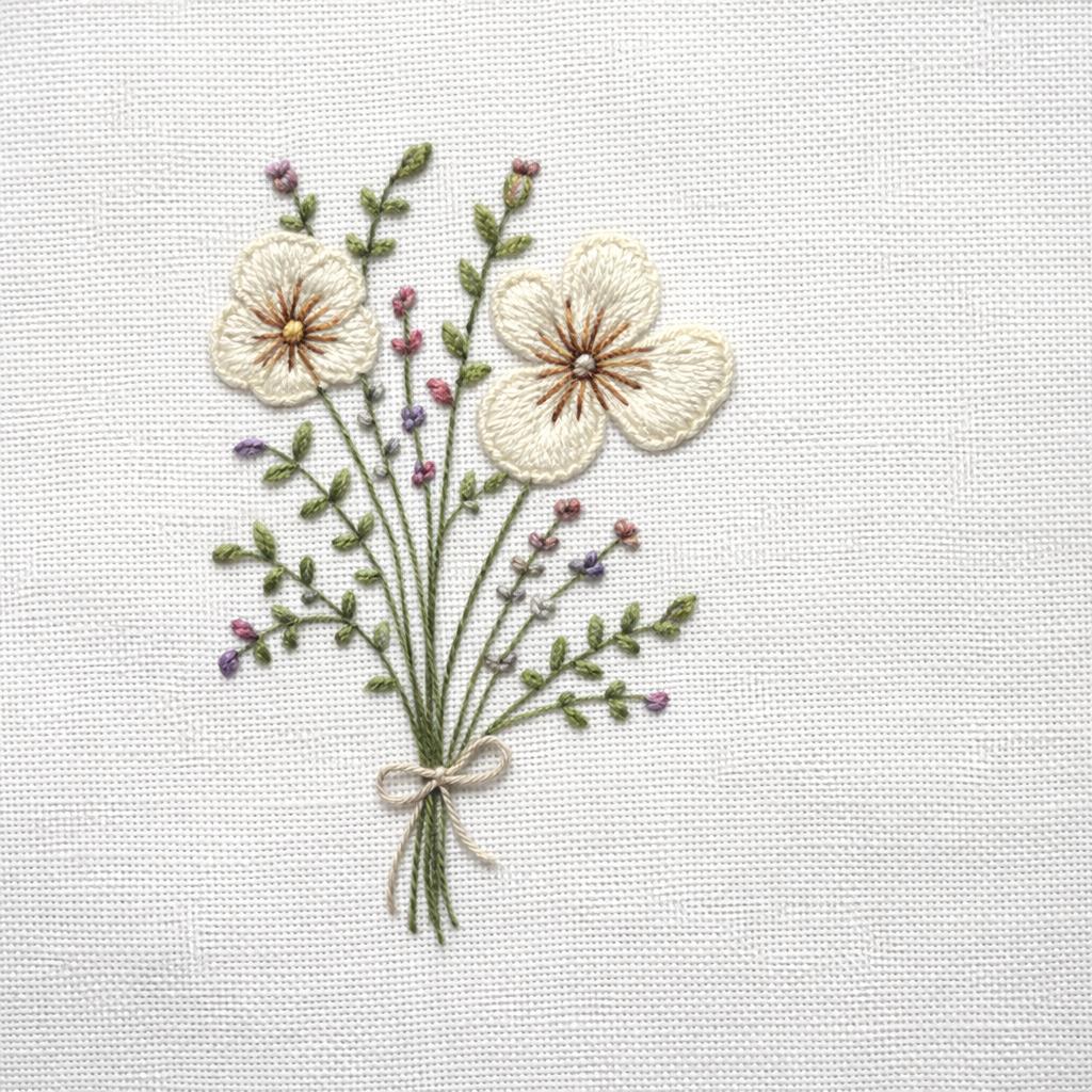 Floral Bouquet Hand Embroidery Pattern PDF - Etsy