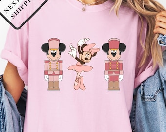 Comfort Color® Disney Christmas Mickey Nutcracker Shirt Minnie ballerina Shirt Vintage Disney Christmas tee Disney Trip Shirt 0027