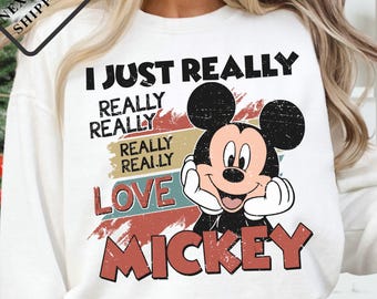 Comfort Colors® Classic Mickey Retro Tee, Vintage Disney Mickey Shirt, Old School Mickey Mouse Tee, Disney Vacation Tee Q0457
