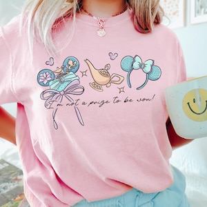 Chemise Disney Comfort Color® Coquette avec noeud Aladdin Chemise Disney Princesse Jasmine Bandeau Minnie Chemise Princesse Disney voyage fille 0045