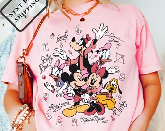 Comfort Colors® Mickey and Friends Valentine’s Day Shirt, Disney Valentine Tee, Mickey Minnie Love Tee, Disney Trip Tee, Q0459