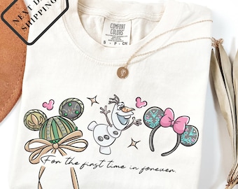 Comfort Color® Disney Elsa Anna Olaf Coquette T-Shirt Disneyland Frozen Shirt Disney Princess Gift Sweatshirt Disney Trip Shirt 00106