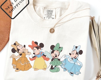 Comfort Colors® Disney Princess Minnie Mouse Tee, Minnie Princess Shirt, Disney Trip Shirt, Disney Princess Tee Q0486