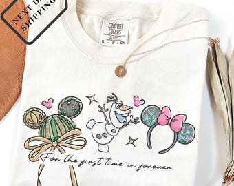 Comfort Color® Disney Elsa Anna Olaf Coquette T-Shirt Disneyland Frozen Shirt Disney Princess Gift Sweatshirt Disney Trip Shirt 00106