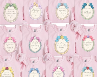Comfort Colors® Disney Princess Quote Shirt, Cinderella Belle Rapunzel Ariel Tee, Snow White Aurora Jasmine Top, Disney Trip Gift Tee Q0253