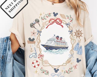 Comfort Colors® Disney Cruise Shirt, Disney Nautical Vacation Tee, Family Matching Cruise Trip Shirt, Ocean Travel Souvenir Tee Q0155