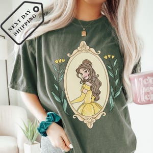 Comfort Colors® Disney Belle Princess Coquette Bow Shirt, Beauty and the Beast Tee, Belle Princess Shirt, Disney Trip Tee, Gift for Her 0097 image 5