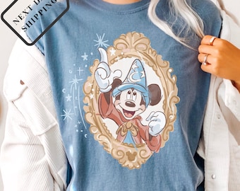 Comfort Color® Disney Fantasia Mickey Shirt Disney Magic Sorcerer MickeyTee Retro Wizard Mickey Vintage Aesthetic Shirt 0019