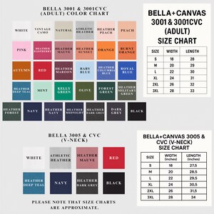 a color chart for adult-sized clothing, including a variety of colors and sizes. The chart provides a visual representation of the different color options available for the clothing items.