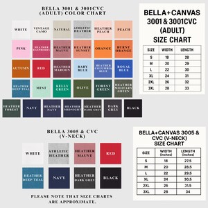 a color chart for adult clothing, including sizes and colors for various clothing items such as jackets, shirts, and pants. The chart provides a visual representation of the different sizes and colors available for these items.