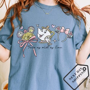 Comfort Color® Disney Princess Belle Vintage Shirt belle's bookshop tee Disney Girl Trip Shirt Belle rose shirt Disney trip Sweatshirt 0046 image 3