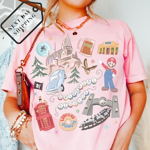 Comfort Color® Mario  Coquette Bow shirt Disney Girls Trip Shirt Mario Coquette Shirt Orlando Epic Shirt Universal Studios Sweatshirt 0088