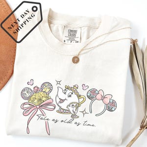 Comfort Color® Disney Princess Belle Vintage Shirt belle's bookshop tee Disney Girl Trip Shirt Belle rose shirt Disney trip Sweatshirt 0046 image 1
