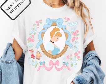 Comfort Colors® Cinderella Coquette Bow Shirt Disney Princess Shirt Cinderella and Gus Gus Shirt Magic Kingdom Trip sewing club shirt 0101