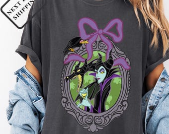 Comfort Colors® Retro Maleficent Shirt, Disney Villains Sleeping Beauty Tee, Magic Kingdom Halloween Top, Disneyland Trip T-shirt, Q0194