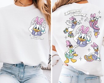Comfort Colors® Disney Daisy Happiest Place Vacation Shirt, Magic Castle Coquette Daisy Shirt Disneyland Besties Shirt Disney Trip Tee Q0772