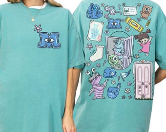Comfort Colors® Monsters inc Halloween Shirt Spooky Season Shirt We Scare Because We Care Shirt Disney trip Shirt james p sullivan Q0222