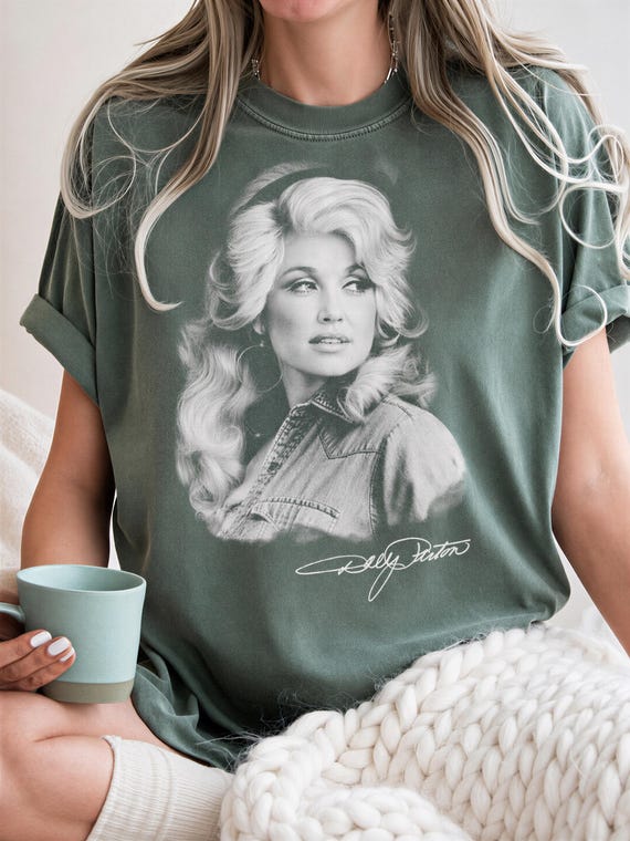 Comfort Color® Comfort Colors Vintage Dolly Parton Tribute Shirt | Retro Country Music Legend Portrait | Classic Cowgirl Graphic Tee