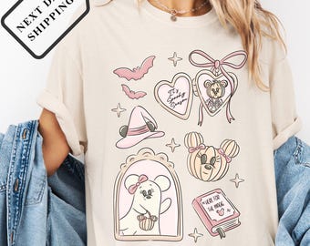 Comfort Color® Disney Mickey Minnie Ghost Pumpkin Halloween Shirt Mickey's Not So Scary Halloween Party Trick or Treat Main Street tee 0062