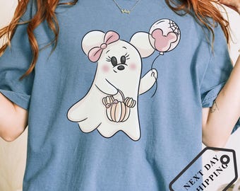 Comfort Color® Mickey Minnie Ghost Pumpkin Disney Halloween Shirt Mickey's Not So Scary Halloween Party Trick or Treat Down Main Street 0049