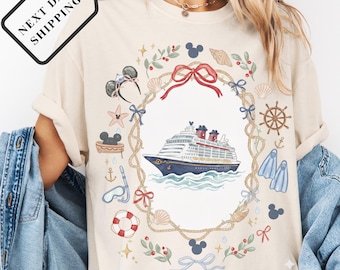 Comfort Colors® Disney Cruise Shirt, Disney Nautical Vacation Tee, Family Matching Cruise Trip Shirt, Ocean Travel Souvenir Tee Q0155