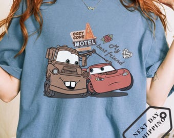 Comfort Color® Disney Lightening Mcqueen and Tow Mater Best Friends Shirt Disney Cars Shirt Disney Pixar Shirt McQueen Sweatshirt 0069