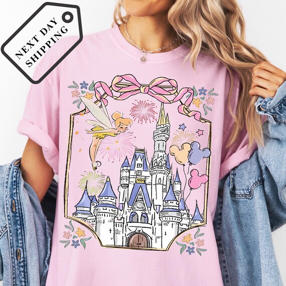 Comfort Colors® Vintage Disney World Tee, Magic Kingdom Retro Shirt, Disney Castle Top, Disney Trip Tee, Magical Vacation Outfit Q0241