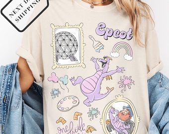 Comfort Colors® Figment Epcot One Little Spark Shirt, Retro Disney EPCOT Tee, Imagination Pavilion Dragon Top, EPCOT Family Trip Tee B0133
