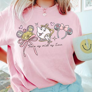 Comfort Color® Disney Princess Belle Vintage Shirt belle's bookshop tee Disney Girl Trip Shirt Belle rose shirt Disney trip Sweatshirt 0046 image 2