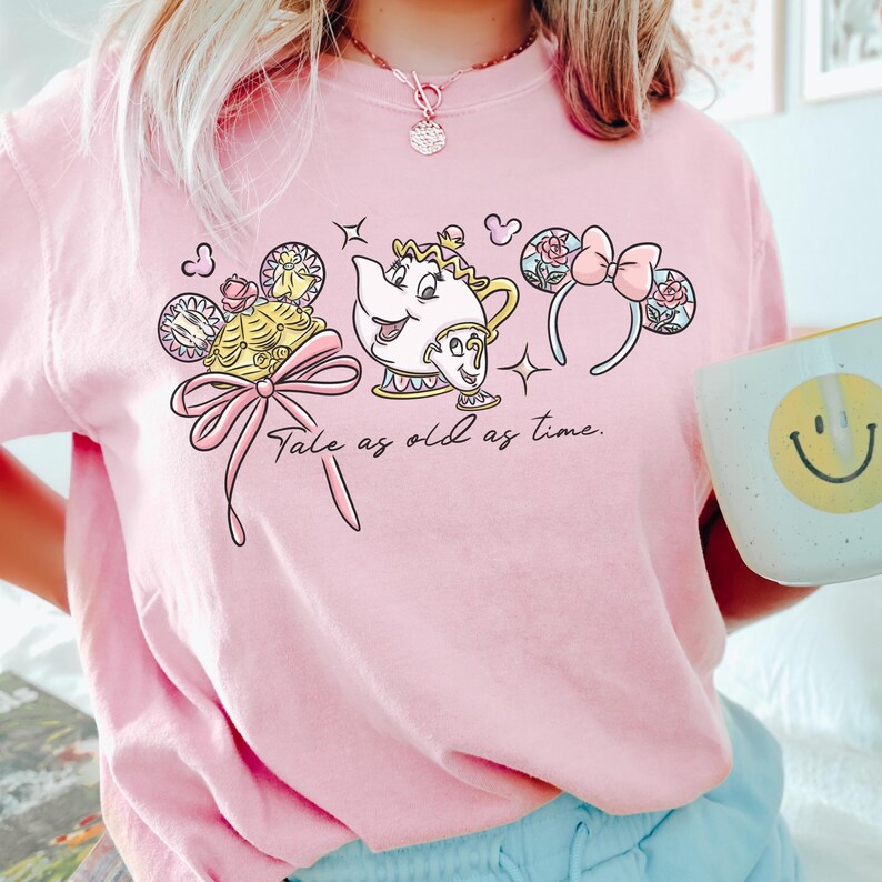 Comfort Color® Disney Princess Belle Vintage Shirt belle's bookshop tee Disney Girl Trip Shirt Belle rose shirt Disney trip Sweatshirt 0046 image 2