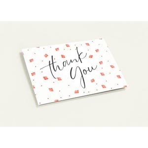 10er-Pack Dankeskarten mit Original Aquarell Mohn-Kunstwerk: Flatternde Fans