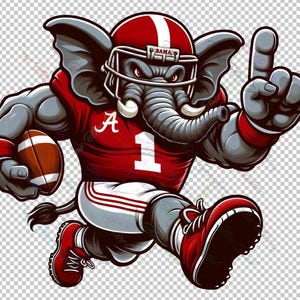 Crimson Roll Tide Bama Printable PNG für Sublimationshemden Aufkleber DTF Preppy Alabama Football Game Day Art Retro Big Al
