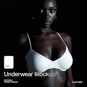 Underwear PSD Mockup with editable fabric design | PSD Photoshop Photopea Mockup