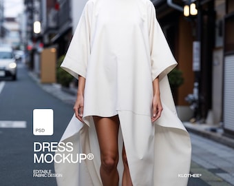 Dress PSD Mockup: Editable Fabric Design (Digital Download)