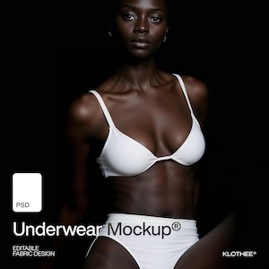 Underwear Mockup: Editable Fabric Design, PSD Photopea (Digital Download)