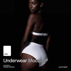 Underwear PSD Mockup with editable fabric design | PSD Photoshop Photopea Mockup
