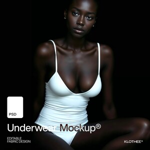 Underwear PSD Mockup with editable fabric design | PSD Photoshop Photopea Mockup