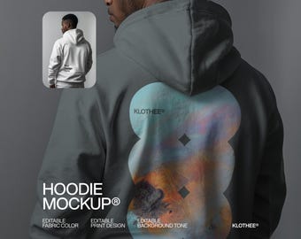 Hoodie PSD Mockup, Editable Print & Fabric (Digital Download)