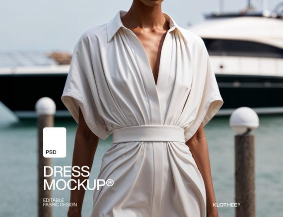 Dress PSD Mockup: Editable Fabric Design (Digital Download)