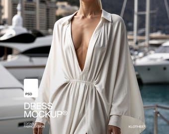 Dress PSD Mockup: Editable Fabric Design (Digital Download)