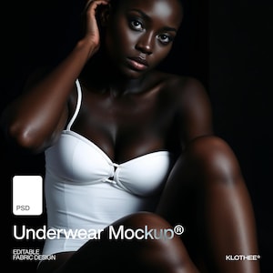 Underwear Mockup: Editable Fabric Design, PSD Photopea (Digital Download)