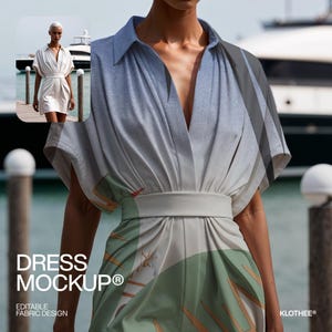 Dress PSD Mockup: Editable Fabric Design (Digital Download) image 7